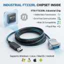 FT232RL USB to DB15 15-Pin Male Serial Cable, 1.8m for YOKOGAWA Servo Drives, RS232 Communication and PC Programming Cable
