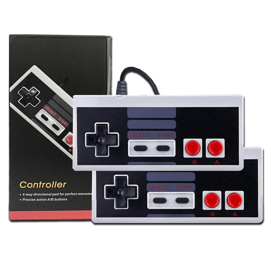 2Pack Classic Wired Controllers, Compatible with Mini Console & Classic Edition (2016/2018 Remake), 9.8FT Long Cable, Works with Windows