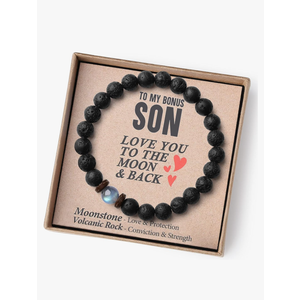 Christmas Gifts for Boys/Men-Love/Strength-Natural Gemstone Bracelet for Son Grandson Dad Boyfriend Husband Brother Nephew Uncle