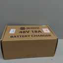 DC HOUSE 48V 18A Lithium Battery Charger, 900W Fast Charger, Charging Efficiency ≥ 93%, IP65 Waterproof Anti-Fall with Cooling Fan, Suitable for 48V Golf Cart/Forklift/Ship Lithium Battery
