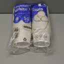 ESSENTIAL Paper Ice Cream Cups, 50pcs 8oz Disposable Dessert Bowls for Hot or Cold Food, Lids Not Included, Paper Snack Containers for Sundae, Frozen Yogurt, Soup (White)