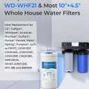 Waterdrop 5 µm 10x4.5" Sediment and Carbon Water Filter for GE® FXHTC, Pack of 2