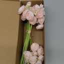 Floroom Ranunculus Artificial Flowers 18 Pcs Blush Faux Silk Mini Ranunculus Bulk Fake Wedding Filler Flowers for DIY Pink Bouquets, Centerpieces, Bridal Shower Decorations & Arrangements