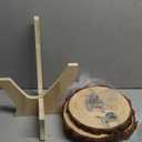Chunful 4 Tier Round Natural Wood Cupcake Dessert Stand, Cup Cake Tower Stand Holder, Wooden Cake Display Tiered Centerpiece for Party, Birthday, Wedding, Baby Shower, Holiday Decoration