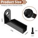 16Pack Black Carbon Steel Fence Mounting Brackets for 1" x 1" Square Rails, Fence Panel Internal Connectors
