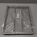 Lifewit Plastic Utensil Organizer for Kitchen Drawers, Expandable 13 to 22.4 Inches Wide, Adjustable Cutlery Silverware Flatware Holder, Kitchen Spatula Tools and Gadgets Storage Divider, Large, Gray