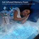 Homkdom 3 Inch Queen Size Memory Foam Mattress Topper with Removable Cover