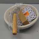 Banneton Bread Proofing Basket, Round 9" Sourdough Starter Kit, Rattan, Brown, Rustic Round Rattan Basket, Proofing Basket