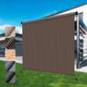 LOVE STORY 7'(W) x8'(H) Cordless Outdoor Roller Shade Exterior Patio Roll Up Blinds for Porch Gazebo Backyard, Mocha