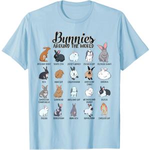 Rabbits in The World - Rabbit Breeds T-Shirt Female Large