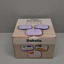 Babelio 8'' Toddler Porcelain Plates with Silicone Suction Sleeves, Lead & BPA Free, Divided, Microwave & Dishwasher Safe, Stay Put, Suitable for Kids, 3 Pack