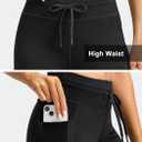 G Gradual Women's Fleece Lined Winter Leggings High Waisted Water Resistant Thermal Hiking Ski Pants for Women with Pockets (Black)