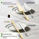 Cake Cutting Set for Wedding - Extended Cake Knife and Server Set Thickened Stainless Steel 13.0" Cake Cutter 10.49" Pie Spatula Great for Birthday Anniversary Christmas Gift 2 Pcs Gold