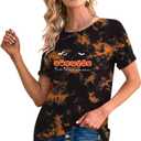Pumpkin Spice Coffee Latte Shirt Womens Halloween Shirts Cute Spooky Season Short Sleeve Tops (Small, Tdblack)