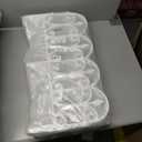 CroBlissful 20 Pcs Garden Border Edging 40ft Plastic Decorative Border Lightweight Flexible Yard Landscaping Fence for Outdoor Lawn Flowerbed (White)