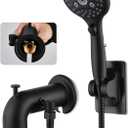 LOCALAND Bathtub Faucet with Sprayer, Tub Spout with Diverter Fits Threaded 1/2" or 3/4" IPS,Matte Black
