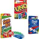 Mattel Card Game Set (Skip Bo, Uno & Phase 10)