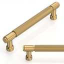 10 Pack Champagne Bronze Knurled Cabinet Pulls 5 Inch(128mm) Kitchen Cabinet Handles Cabinet Hardware for Drawer Pulls