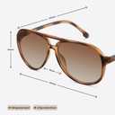 livho Trendy Polarized Aviator Sunglasses Women Men, Retro Sun Glasses for Women Men 2025, Oversized UV Protection Shades
