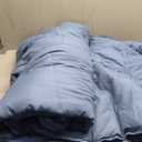 CozyLux Grayish Blue Queen Comforter Set, 3 Pieces Dusty Blue Solid Breathable Quilted Bedding Sets, Luxury Soft Fluffy Bed Set with Down Alternative Comforter All Season (1 Comforter & 2 Pillowcases)