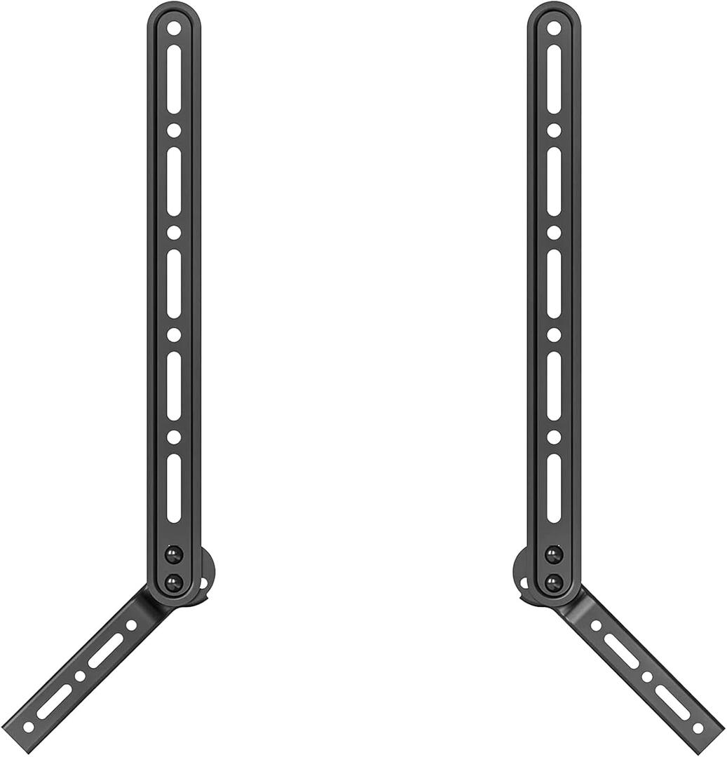 WALI Sound Bar Mount Bracket, for Mounting Above or Under TV, with Adjustable 3 Angled Extension Arm, Fits Most 23 to 65 Inch TVs, up to 33 lbs (SBR202) (Length Up to 18.9")