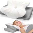 ASTARRY Cervical Pillow for Neck and Shoulder,Ergonomic Neck Support Pillow for Back,Side Stomach Sleepers with Pillowcase,Contour Memory Foam (White)