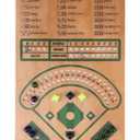 Baseball Board Game,Baseball Dice Board Game,Solid Wood,12 Colourful Beads and Dice,Manual Included,Portable,Perfect for Home Party,Family Night and Road Trip (Rectangular)