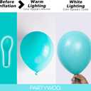 PartyWoo Teal Balloons 140pcs Different Sizes Pack of 18 12 10 5 Inch Turquoise Dark Teal Balloon Arch Kit for Baby Shower Gender Reveal Graduation Mermaid Birthday Pool Party Decorations Blue-Y69