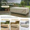 BPS Patio Furniture Cover for Outdoor Table and Chairs, 600D Waterproof and Anti-UV Patio Sectional Set Cover for Outside General Purpose Furniture, 140''L x 88''W x 32''H