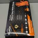 TitanFlex Heavy Duty Orange Industrial Nitrile Gloves with Raised Diamond Texture, Latex Free (6mil/8mil)