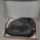 REECHO Hair Toppers for Women Real Human Hair, 10 inch Hair Toppers with Bangs for Women with Thinning Hairs, Dark Grey