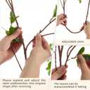 4Pcs Realistic Artificial Greenery Stems - 43" Faux Branches for Vase,Tall Fake Plants Ficus Twig for Wedding Vase Filler Shop Home Decoration