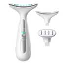 Facial and Neck Massager for Face, Neck & Eye - Skin Lifting & Firming - Wrinkle & Dark Circle Reducer - at Home Skin Care Face Sculpting Tool and Neck Massager (Dual Head, White-dual Head)