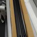 Double Curtain Track Wall Mounted, Roman Rod for Curtain, Aluminum Heavy-Duty Silent Rail, Sliding Curtain Track System with Silent Rollers, for Room Divider Living Bedroom Room (Black, 12.1ft)