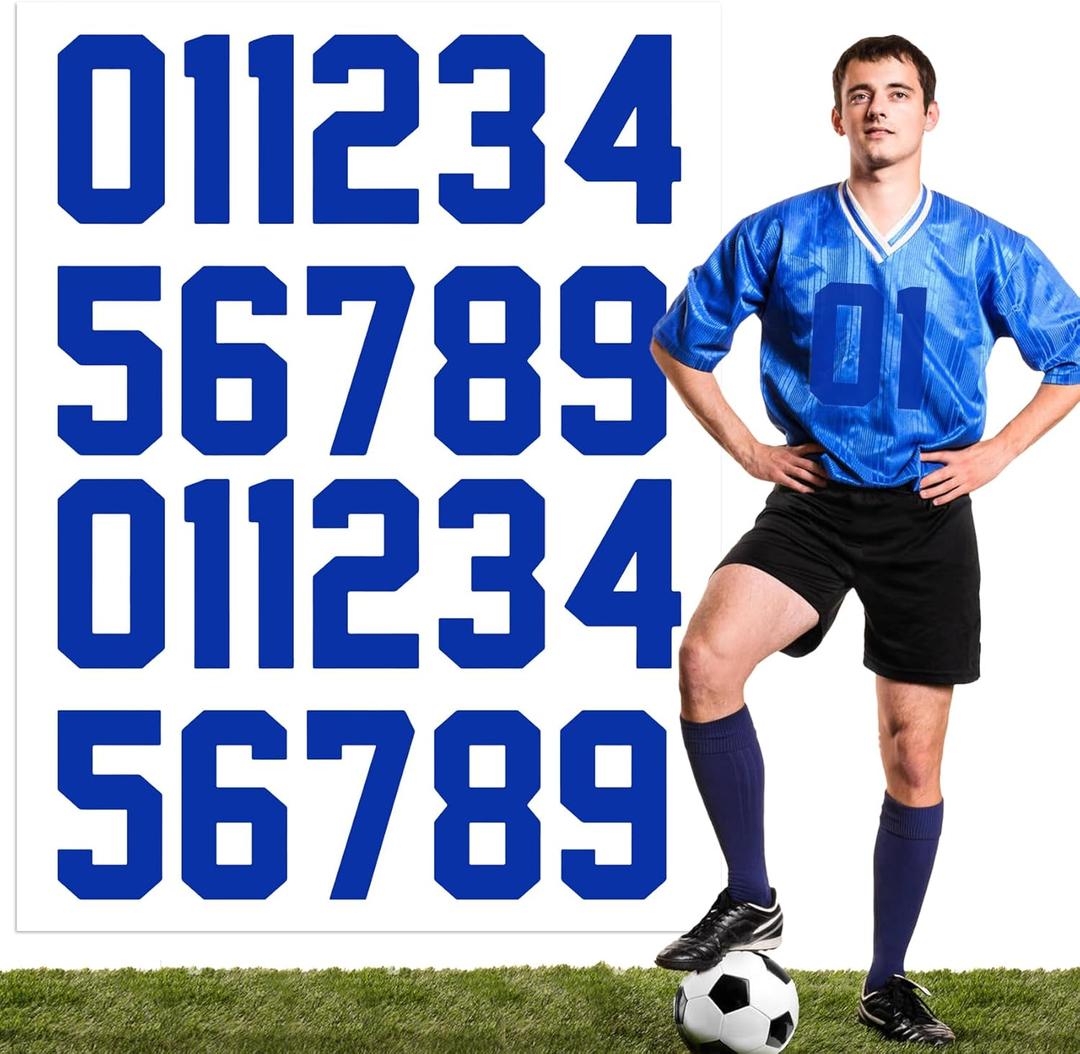 Iron on Numbers,22 Pcs 8 Inch Iron on Numbers for Jersey, Heat Transfer Numbers, Fabric Stickers, Iron on Jersey Numbers, Football Patches Iron on,0-9 Iron on Transfers for Clothing Baseball Basketball