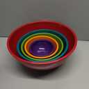 KX-WARE Melamine Mixing Bowls with Lids - 6 Piece Melamine Bowls and 6 Piece Plastic Lids, Multicolor