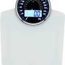 EILISON Highly Advance 2-in-1 Digital & Analog Weighing Scale for Body Weight-400lbs, 4 High Precison GX Sensor Accurate, Thick Tempered Glass, Extra Large Display (White)