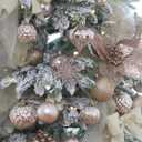 Sea Team 21-Pack Christmas Ball Ornaments with Strings, 80mm/3.15-Inch Large Size Baubles, Shatterproof Plastic Christmas Bulbs, Hanging Decorations for Xmas Tree, Holiday, Wedding, Party, Rose Gold