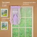 Today's Curtain Emelia Original Voile Fan Insert, Lilac, 30"W x 40"L