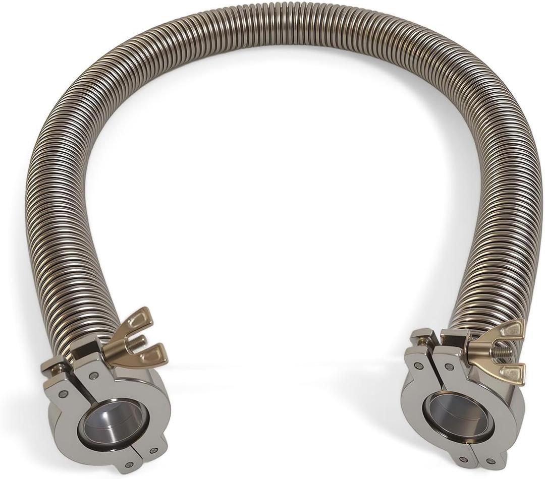 KF40 1500mm 304 Vacuum Bellows + 2 Clamps + 2 Centering Ring