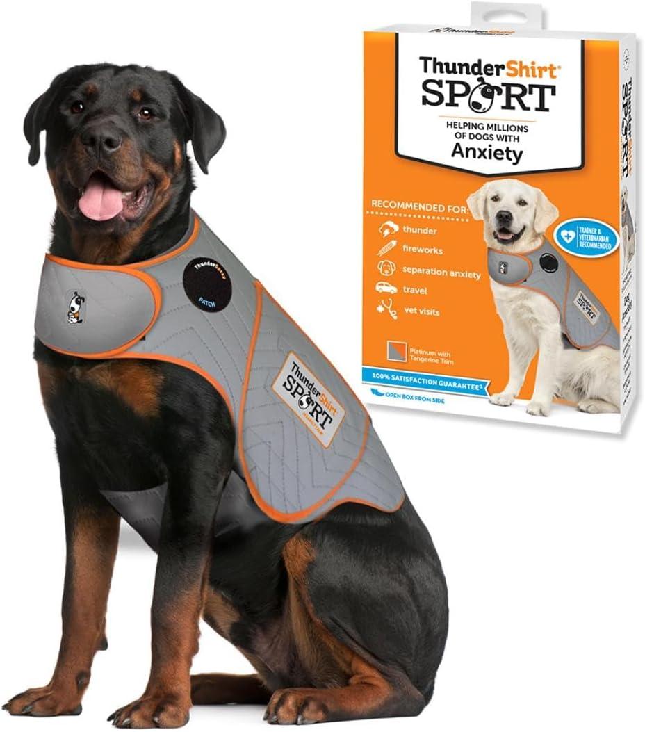 ThunderShirt for Dogs, XX Large, Platinum Sport - Dog Anxiety Relief Calming Vest ThunderShirt for Dogs, XX Large, Platinum Sport - Dog Anxiety Relief Calming Vest