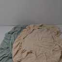 Yoofoss Muslin Crib Sheets for Boys Girls 100% Cotton Fitted Baby Crib Sheet 2 Pack Soft and Breathable for Standard Crib Mattress & Toddler Mattress 52"x28" Apricot&Green