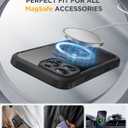 Miracase for iPhone 16 Pro Max Case with 360 Magnetic Ring Stand [Compatible with Magsafe] Full-Body Drop Proof Bumper Phone Case with Built-in 9H Tempered Glass Screen Protector,Black