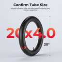 2-Pack 26x4.0, 20x4.0 Fat Bike Inner Tubes with 2 Tire Levers, Standard Butyl Rubber Bicycle Tubes, Schrader Valve Ideal for Fat Tire Electric Bikes
