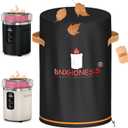 Fire Pit Cover for Ninja Fireside 360, Cover for Ninja Firepit, 600D Tear-Resistant 100% Waterproof & Anti UV Fire Pit Soft Cover Round Fits 21-23in Fire Pit with Drawstring & Double Handles