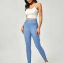 IUGA Stretchy Jeans for Women High Waist Jeggings Tummy Control Skinny Jeans Pull on Leggings with Pockets Trendy Casual (Blue, M)