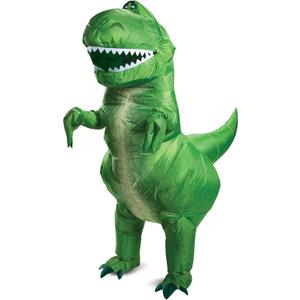 Disguise Women's Rex Inflatable Adult Costume (Green)