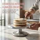12 Inch Aluminium Alloy Revolving Cake Stand, Rotating Cake Turntable for Cake, Cupcake Decorating Supplies