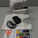 KPCB Tech Sewing Machine for Beginners [Full Set] with Finger Guard and Fabric Bundles - Mini Sewing Machine with Sewing Kits, Foot Pedal, US Adapter and Extension Table