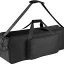 HEMMOTOP Tripod Bag, 31.5x8.3in Thick Padded Tripod Carrying Case Heavy Duty, Mic Stand Bag with Double Zipper Tent Pole Bag with Large External Pocket Fits Tripod/Micphone stand up to 31 Inches